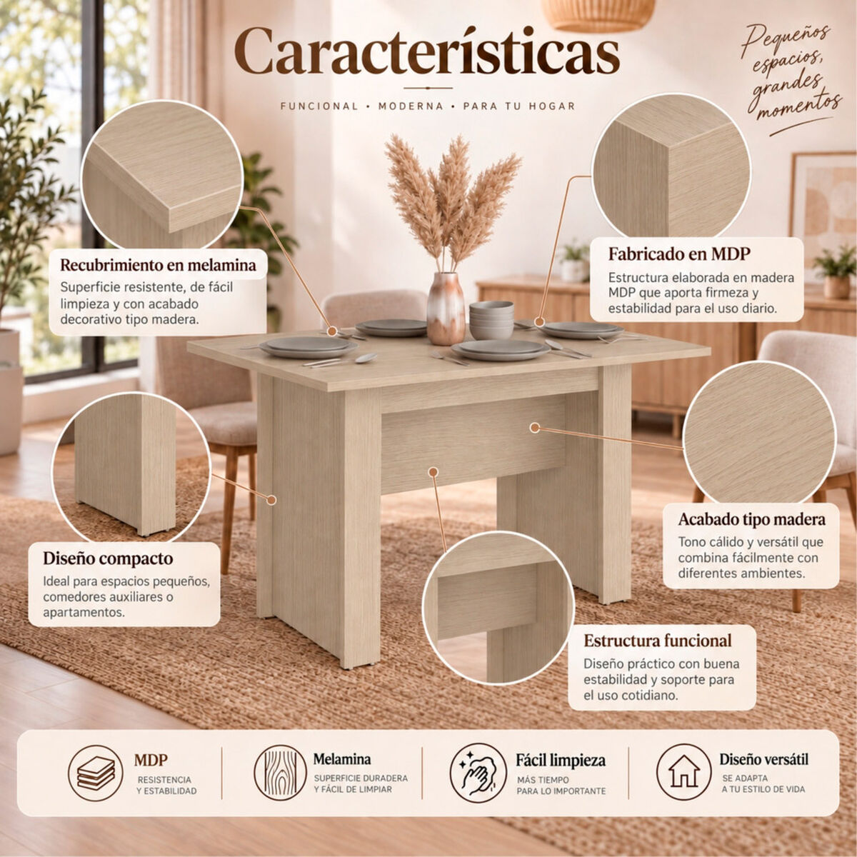 Mesa de Comedor Tuhome Classic Cartagena