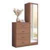 Cómoda Onessta Estilo 1 Puerta 4 Cajones Jatoba