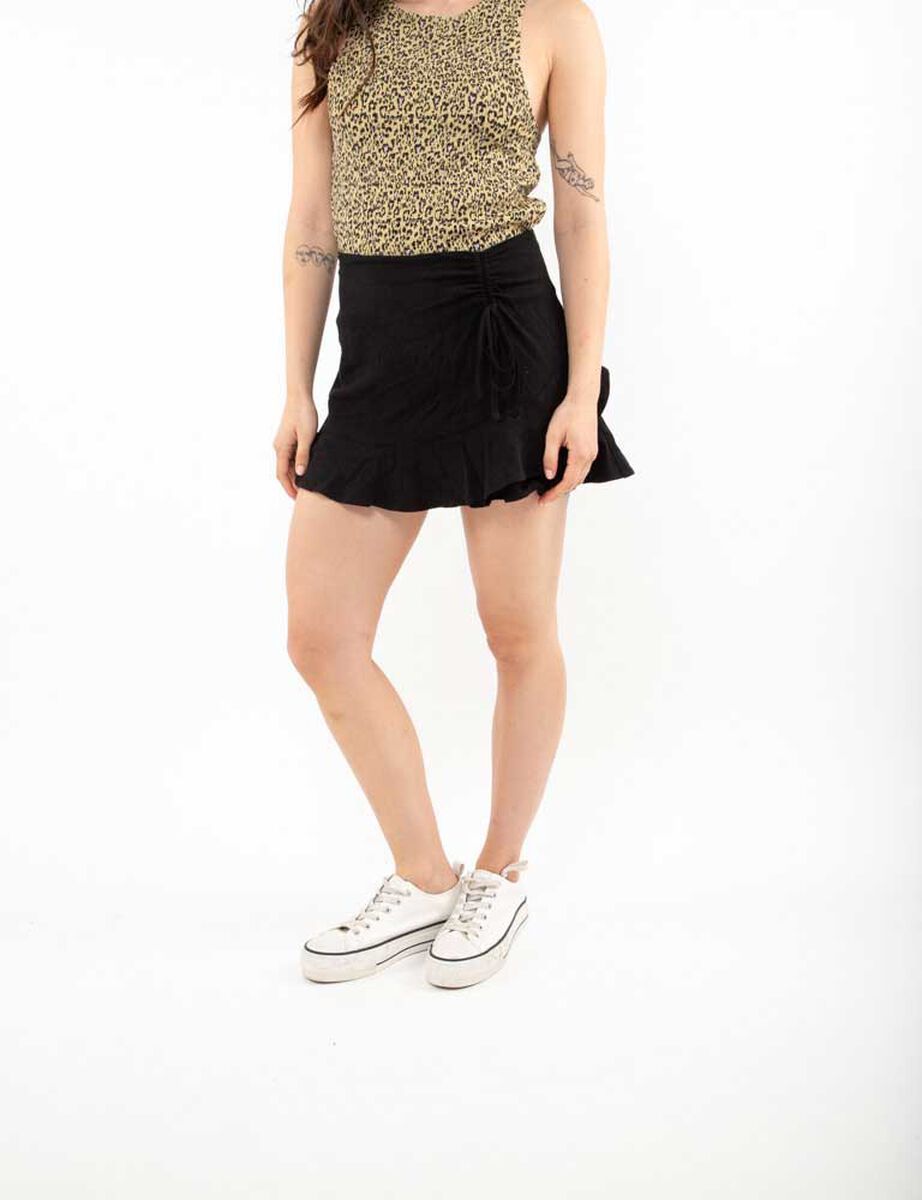 Falda Lino Mini Mujer Icono