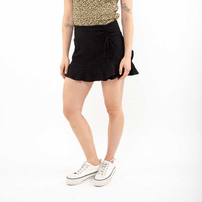 Falda Lino Mini Mujer Icono