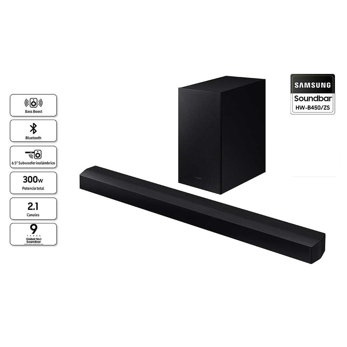 Soundbar Samsung HW-B450/ZS Negro