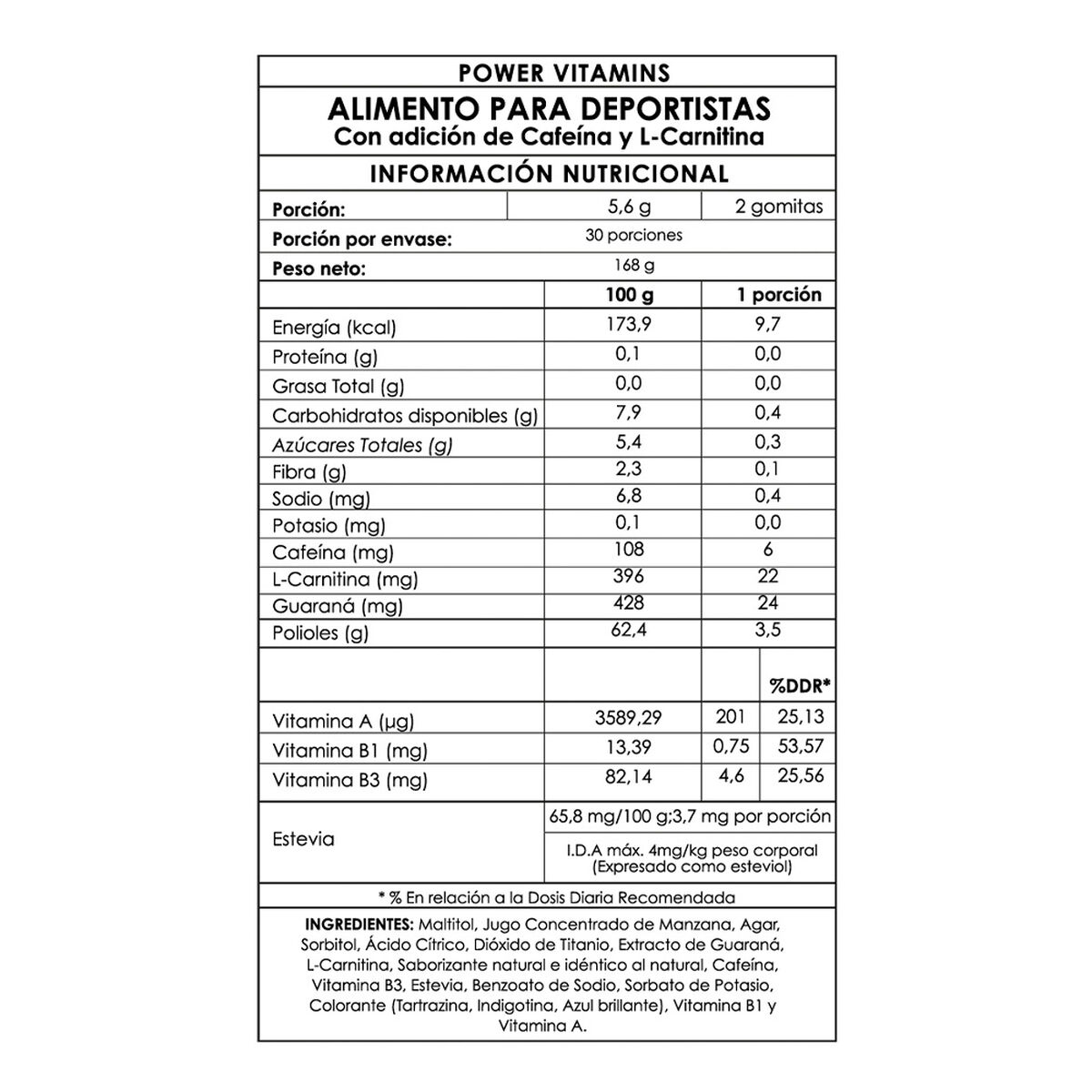 Vitaminas Power Energizante Pack 6 Meses GumiBears