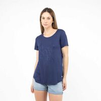Polera Manga Corta Mujer Zibel Azul, Color-1, Crudo, Negro, Rojo