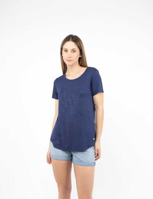 Imagen 1 del producto Polera Manga Corta Mujer Zibel Azul, Color-1, Crudo, Negro, Rojo