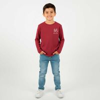 Polera Manga Larga Niño Chess Burdeo, Grafito, Gris Mel, Indigo