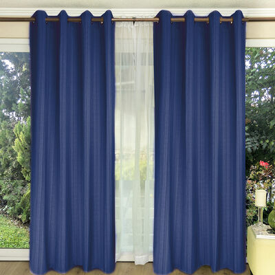 Combo Cortinas Doral Emilia 220 x 140 cm Azul Petroleo