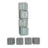 Adorno Cubos con Letras Madera Vgo Letras  24 x 6 cm Gris