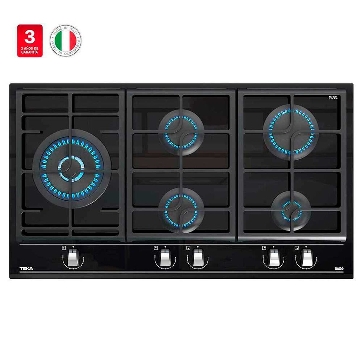 Encimera a Gas Teka GZC 95320 XBB 5 Quemadores