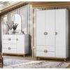 Clóset Vekkahome Ipe 3 Puertas 2 Cajones Blanco Café