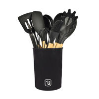 Set Utensilios Silicona 12 Piezas Simplit Negro