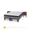 Cama Europea CIC Base Dividida 2 Plazas New Ortopedic + 2 Veladores Niger