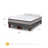 Cama Europea CIC Base Dividida 2 Plazas Balance + 2 Almohadas Da Advance Sleep