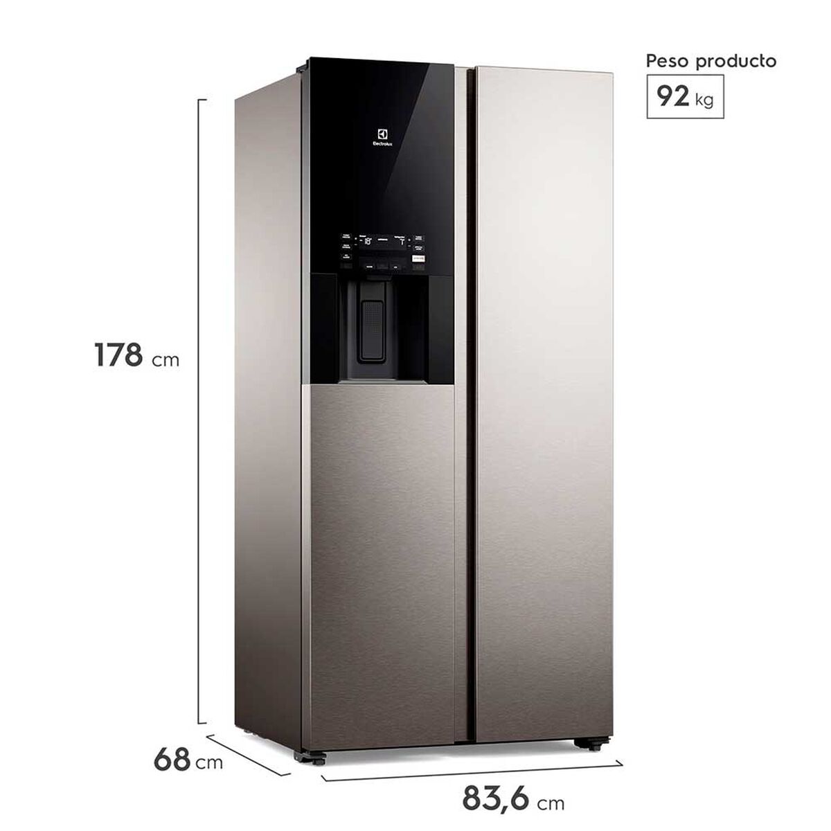 Refrigerador Side by Side Electrolux ES4WS 481 lts. Inox VCM