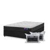 Cama Americana Flex Base Dividida 2 Plazas Therapedic Plus  + 2 Almohadas