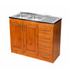 Lavaplato Izquierdo Muebles Hema Berl&iacute;n 120 cm Nogal
