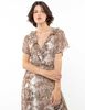 Vestido Maxi Estampado Manga Corta Mujer Zibel