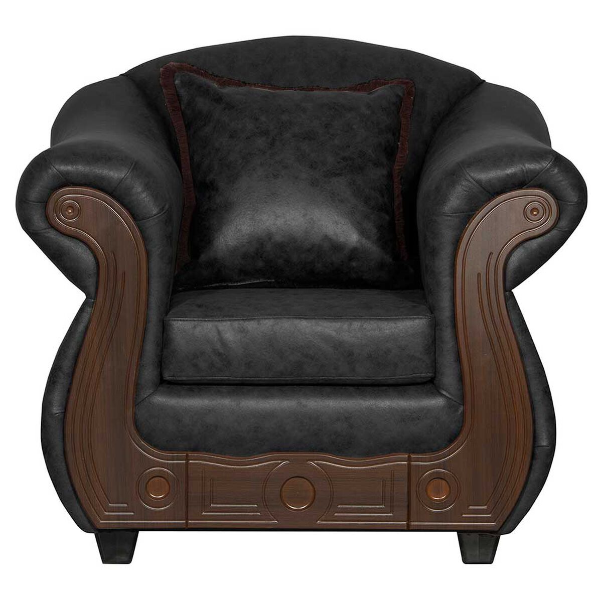 Juego de Living Black Factory Estambul 5 Cuerpos Negro