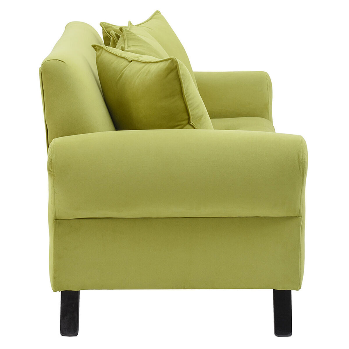 Sof&aacute; Bodevir Lua 3 Cuerpos + 2 Pouf Wood Pistacho