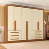 Closet Di Poretti Design Veneto 6 Puertas 6 Cajones Caf&eacute; Blanco