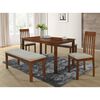 Juego de Comedor Fm Furniture Qatar M1400 2 Sillas 2 Bancas
