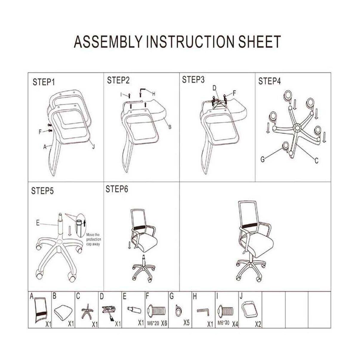 Silla Escritorio Arthome BM-806 Negro
