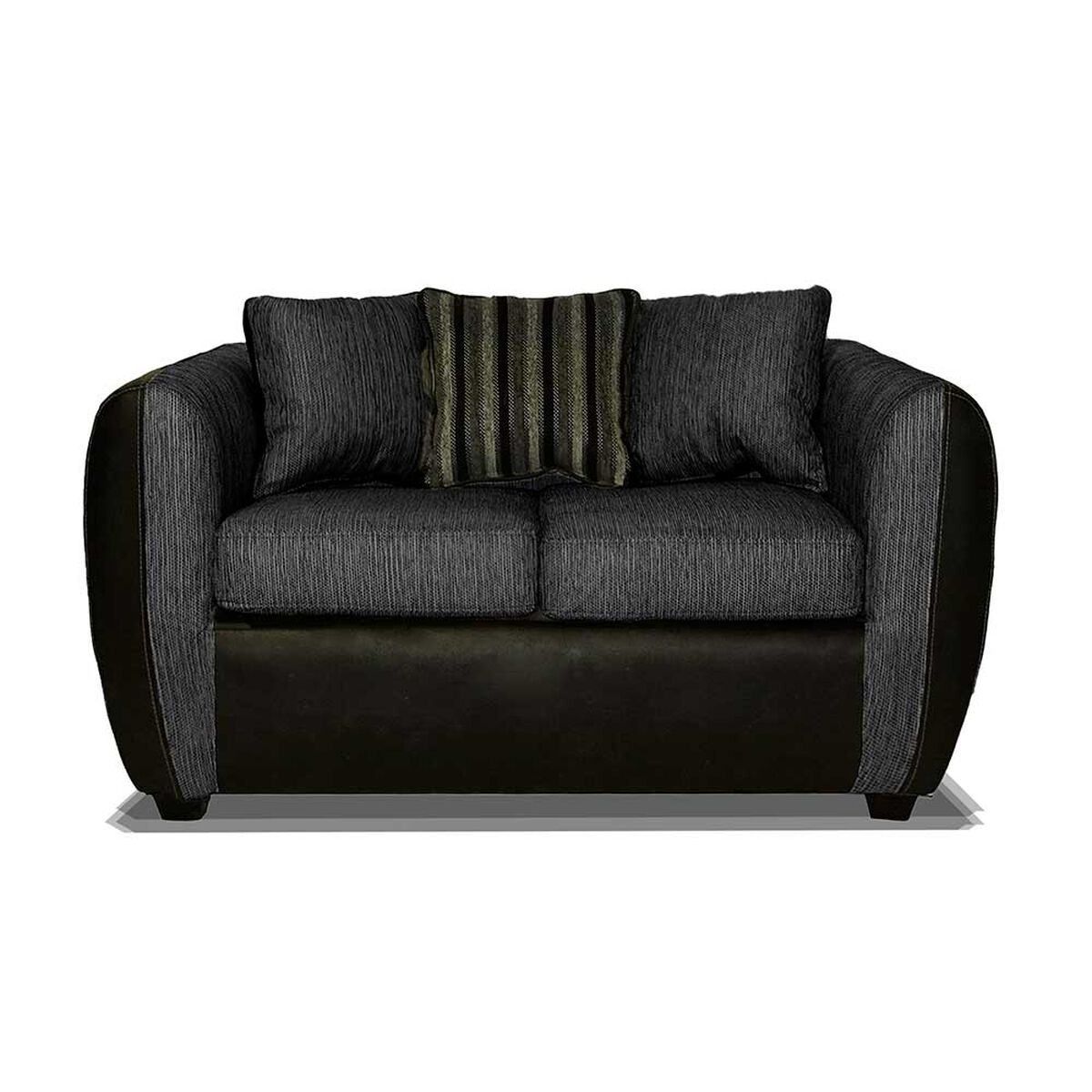Juego de Living Elegant Detail Oklahoma Sofá 3 Cuerpos + Sofá 2 Cuerpos + Sillón 1 Cuerpo Gris Oscuro