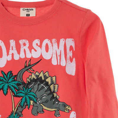 Imagen 2 del producto Polera Manga Larga Niño Chess Coral, Crudo, Royal