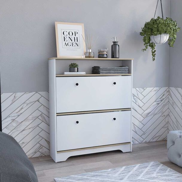 Cómoda TuHome Bi Color Blanco Duna 2 Puertas