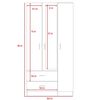 Clóset TuHome Z-90 2 Cajones Duna/Blanco