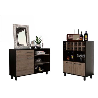 Imagen 2 del producto Combo Bar Bajo + Bife TuHome Kaia Wengue Miel