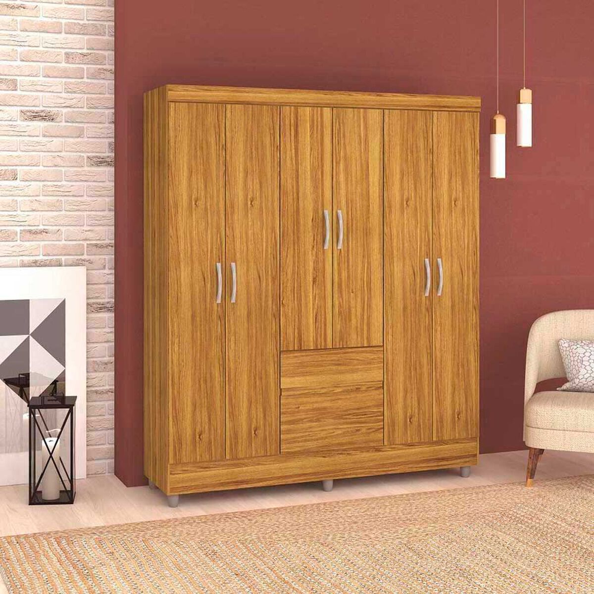 Cl&oacute;set Kea Ideal 6 Puertas 2 Cajones