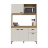 Mueble de Cocina Home Mobili Venus 4 Puertas 1 Cajón Café y Blanco Off