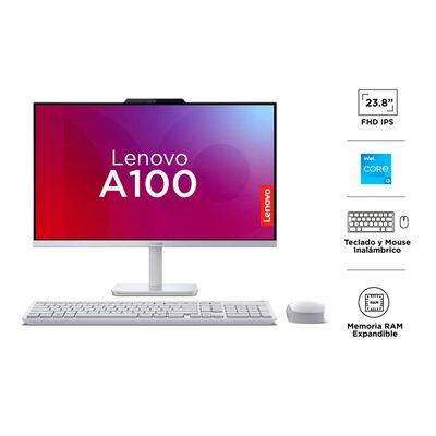 Imagen 1 del producto All in one Lenovo Ideacenter A100 Intel core I3 8GB RAM 512GB SSD 23.8