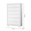 C&oacute;moda Vekkahome Unno 6 Cajones Blanca