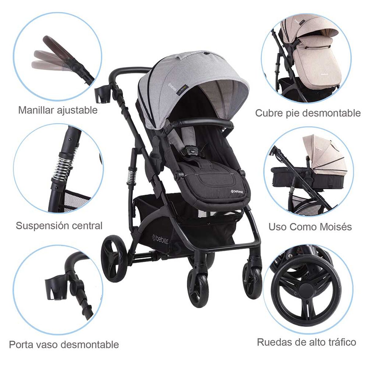 Coche Explorer Lx Gris Bebesit