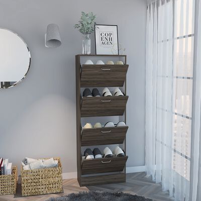 Imagen 2 del producto Zapatero TuHome Z-51 4 Cajones Coñac/Blanco