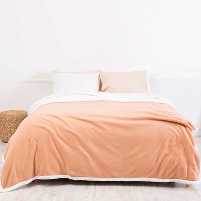 Frazada de Poliéster Mashini 1,5 Plazas Liso Camel