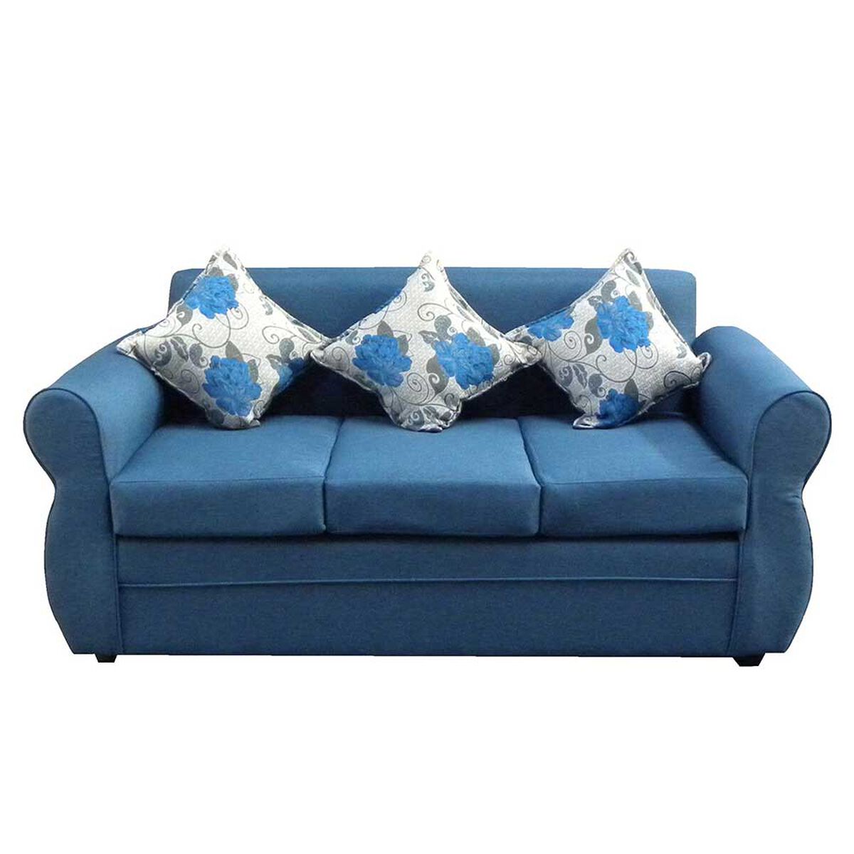 Juego de Living Almore Francia Sofá 3 Cuerpos + Dos Sillones 1 Cuerpo Azul
