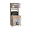Mueble Microondas Tuhome Kitchen60 4 Puertas 1 Cajón Duna Blanco