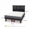 Cama Europea CIC Base Dividida King Anatomic + Respaldo Torino Negro