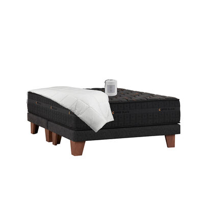 CELTA Cama Europea Celta Copper Black 2 Plazas + Textil