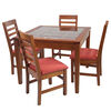 Set Comedor 4 Sillas + Arrimo + Mesa de Centro