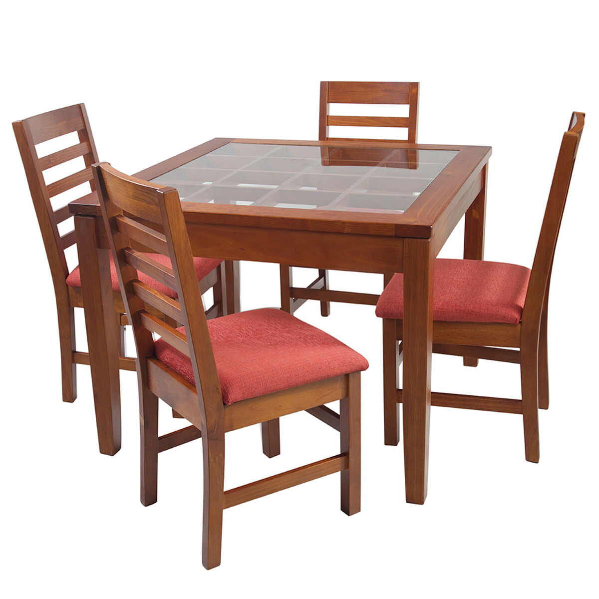 Set Comedor 4 Sillas + Arrimo + Mesa de Centro