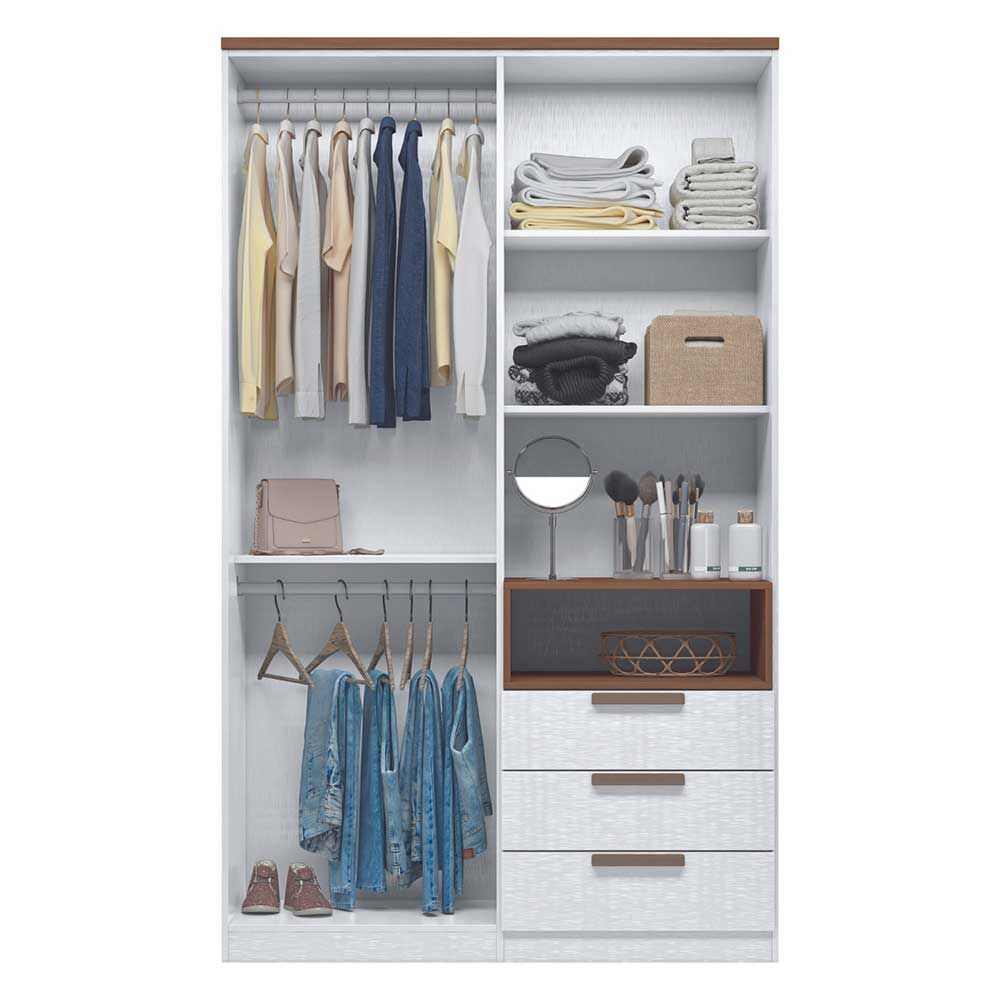 Clóset Onessta New Conect 4 Puertas 3 Cajones Blanco Jatoba | Abc