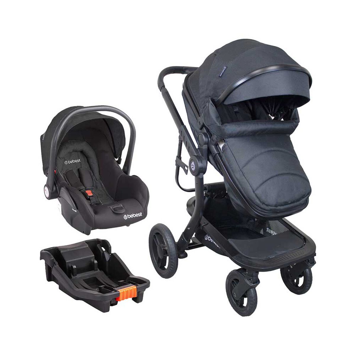 Coche Travel System Taurus Negro Bebesit