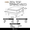 Cama Europea Latam Home 1,5 Plazas Zen Top Spring Visco Velvet Palo Rosa
