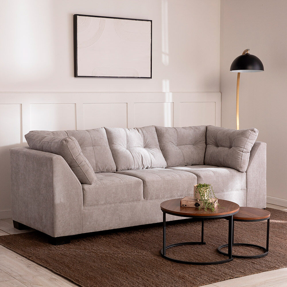 Sofá Muebles MPR Edimburgo 3 Cuerpos Gris Claro