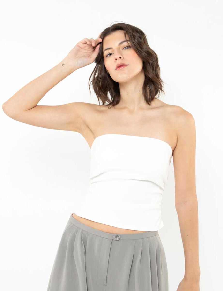 Polera Sastero Strapless Mujer Icono