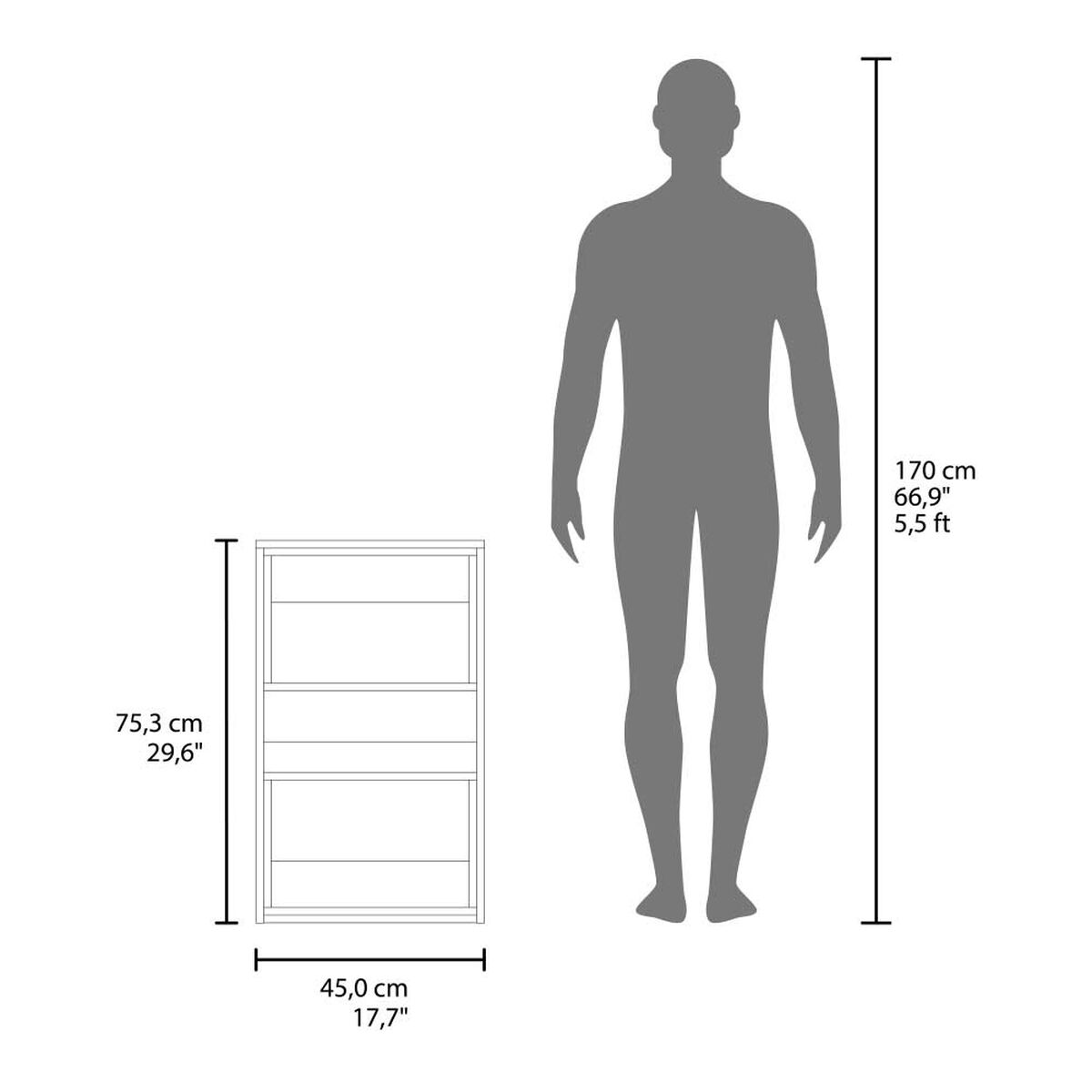 Mueble Auxilar Muro Baño Tuhome Eco Blanco y Milan 