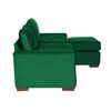 Sofá Seccional Derecho Latam Home Livorno 3 Cuerpos Verde